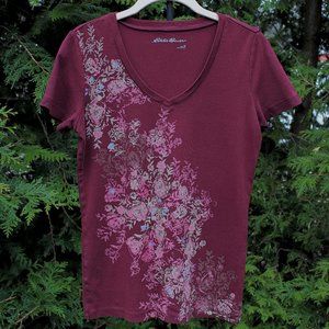 Eddie Bauer Embellished V-Neck Tee